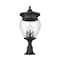Z-Lite Davina 4 Light Outdoor Pier Mounted Fixture, 12in. W x 27.25in. H, Black 5016PHBR-553PM-BK - alternate 2